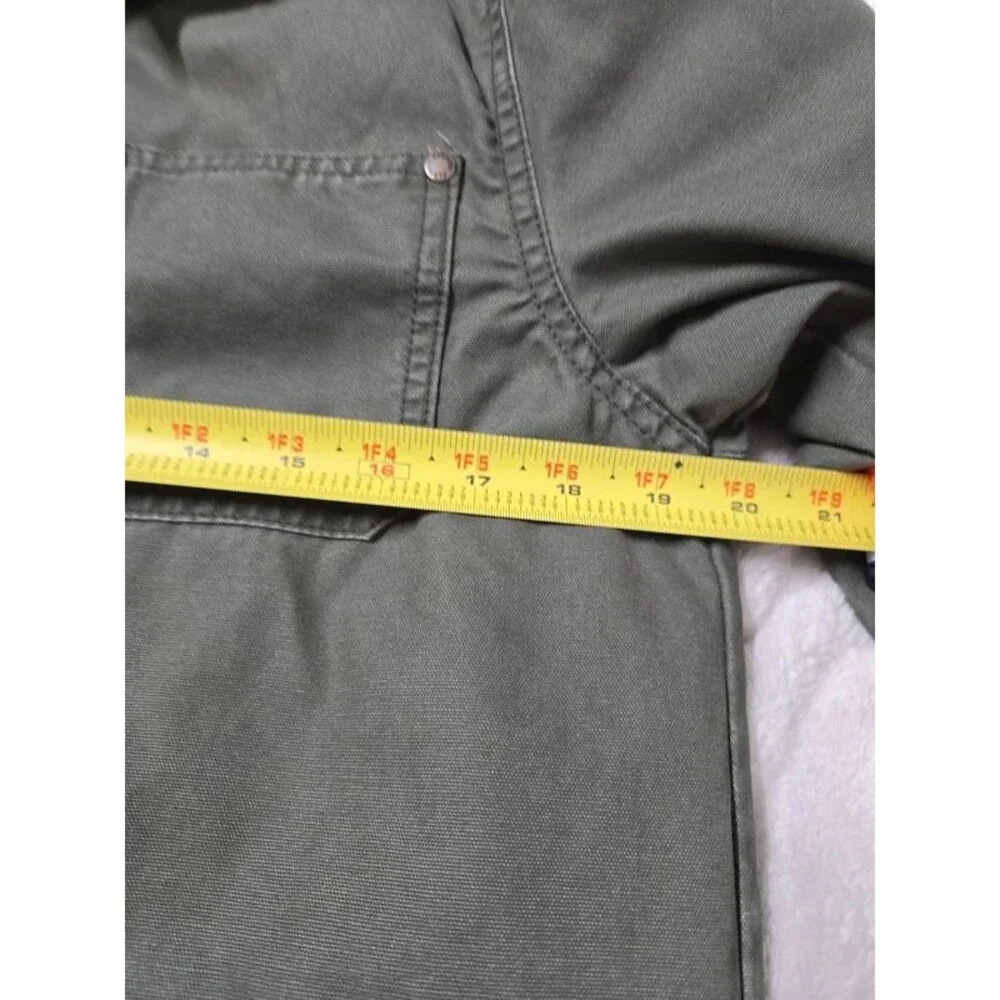 Old Navy Kids Plaid Flannel Lined Cotton Canvas Utility Jacket - XL (14-16)